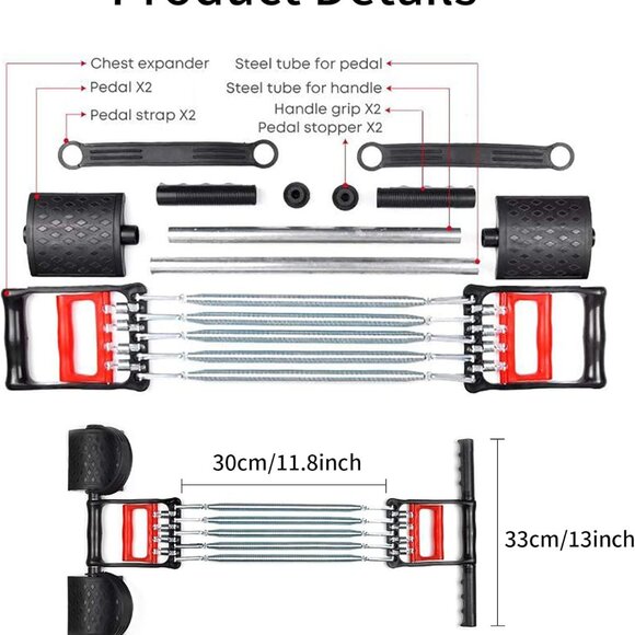 3 in 1 Chest Clip Muscle Pedal Spring Chest Expander , Pedal Puller ((1 Pack)) - Picture 5 of 15